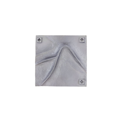 Panel de pared Gihan S - 42x5x42 cm - Aluminio - Plata PTMD