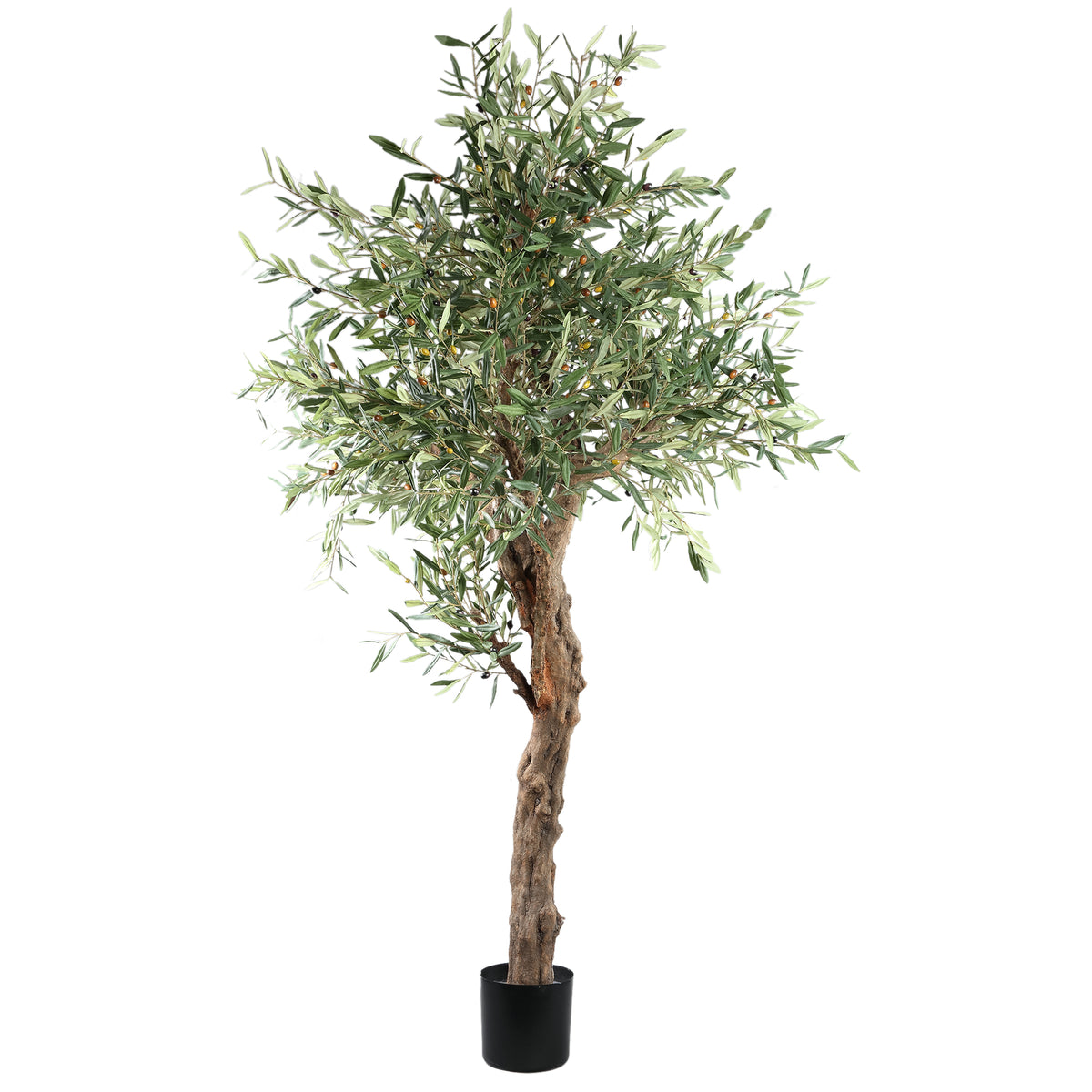 Árbol de olivo verde en maceta 120x120x210cm PTMD