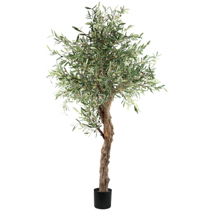 Árbol de olivo verde en maceta 120x120x210cm PTMD