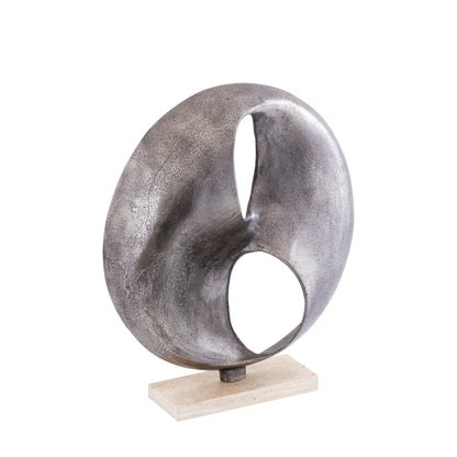 Objeto decorativo Deuie - 45x10x50 cm - Aluminio - Plata PTMD