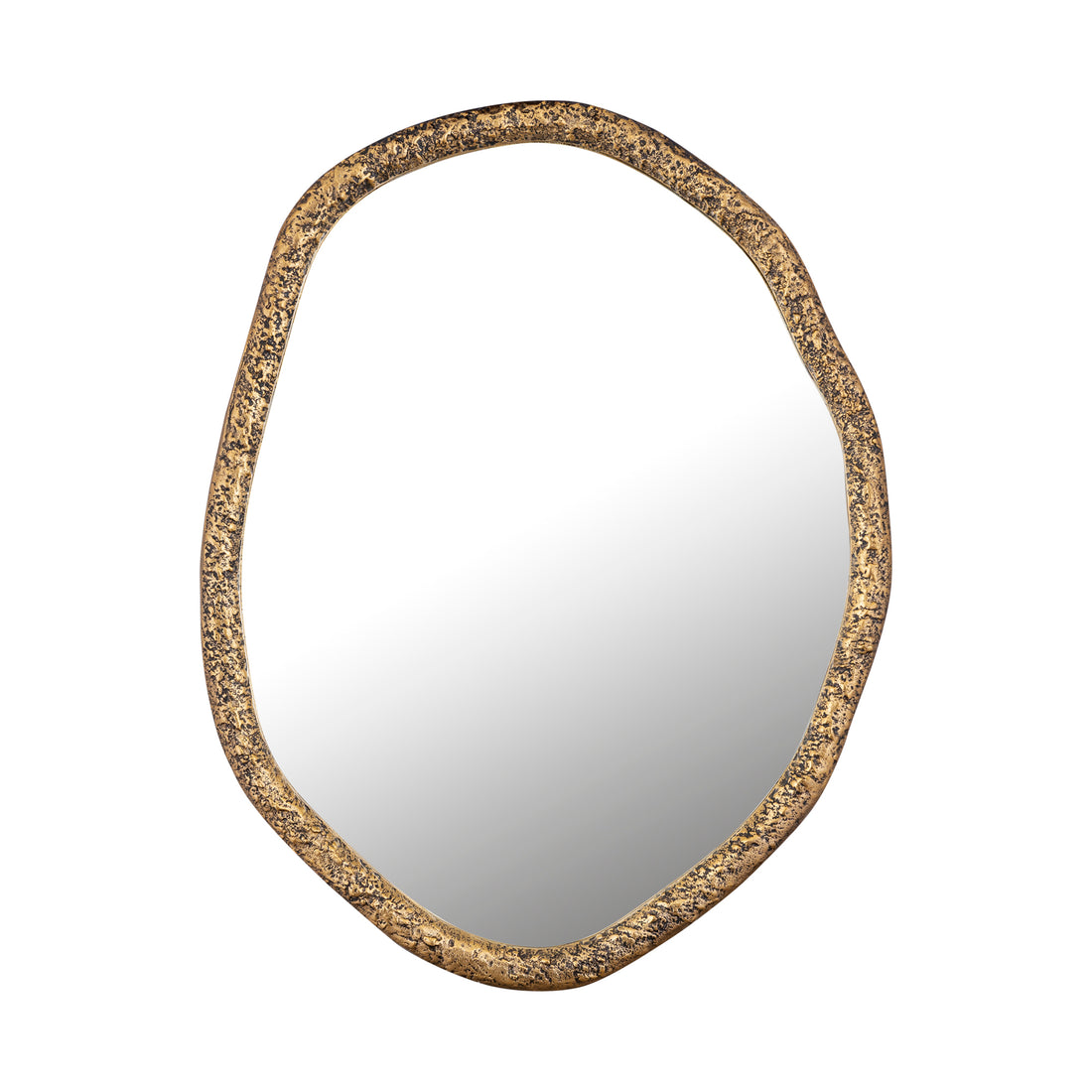 Espejo Paislie Brass de forma orgánica redondo 56x3x72cm PTMD