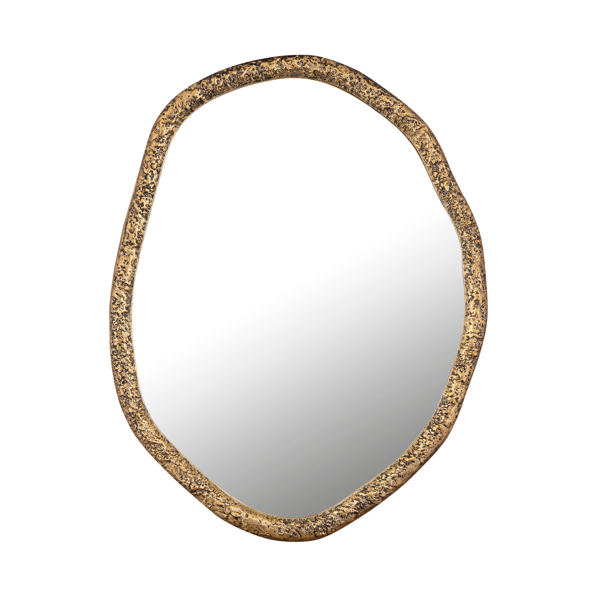 Espejo Paislie Brass de forma orgánica redondo 56x3x72cm PTMD