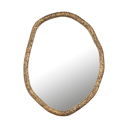 Espejo Paislie Brass de forma orgánica redondo 56x3x72cm PTMD