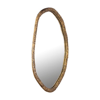 Espejo Paislie Brass de forma orgánica redondo 56x3x72cm PTMD