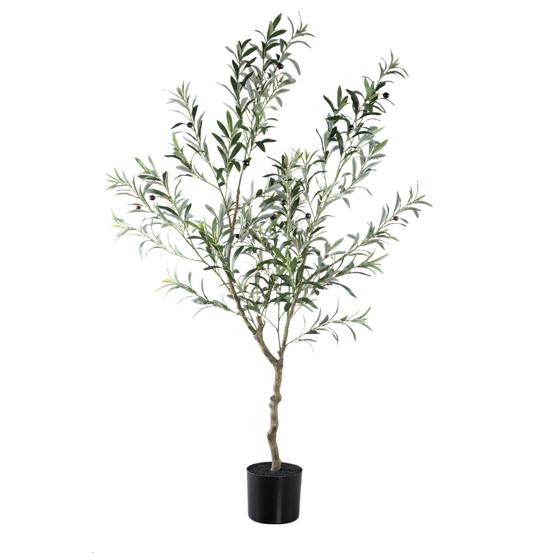 Árbol de olivo verde en maceta L 110x70x156cm PTMD