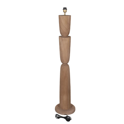 Base de lámpara de pie en capas de madera de mango natural Lorinne PTMD