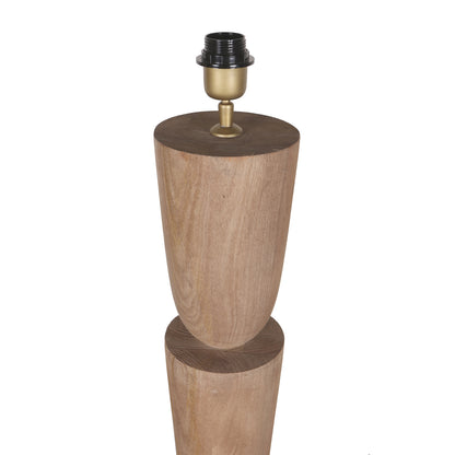 Base de lámpara de pie en capas de madera de mango natural Lorinne PTMD