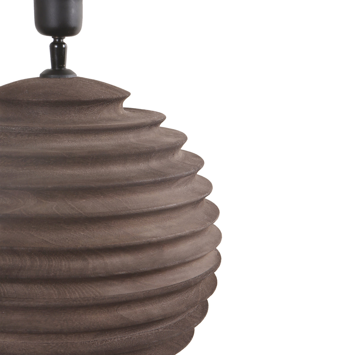 Base de lámpara de mesa acanalada de madera de mango Roven Brown PTMD