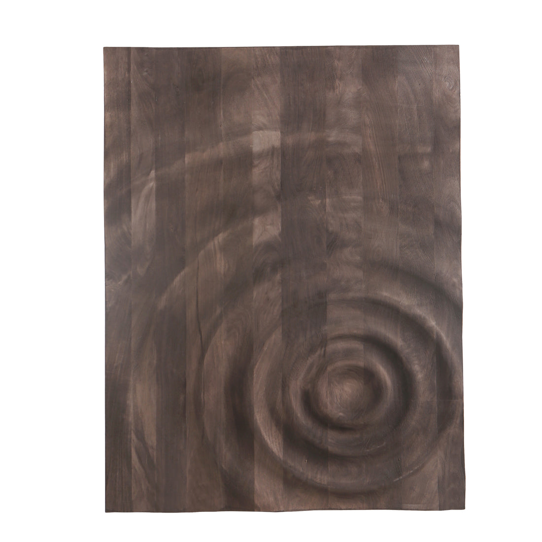 Panel de pared circular Mattin Brown de madera de mango, rectangular PTMD