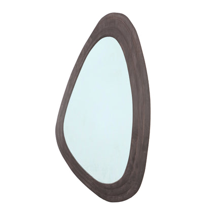 Santin Brown espejo triangular orgánico de madera de mango PTMD