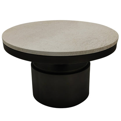 Bregt Mesa de centro baja Mármol beige PTMD