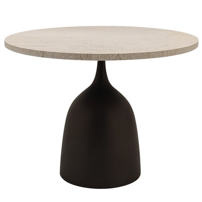 Patras Mesa auxiliar Mármol beige Redonda Ø60cm PTMD