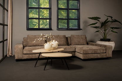 Mesa de centro Veria de mármol beige, juego de 2 PTMD