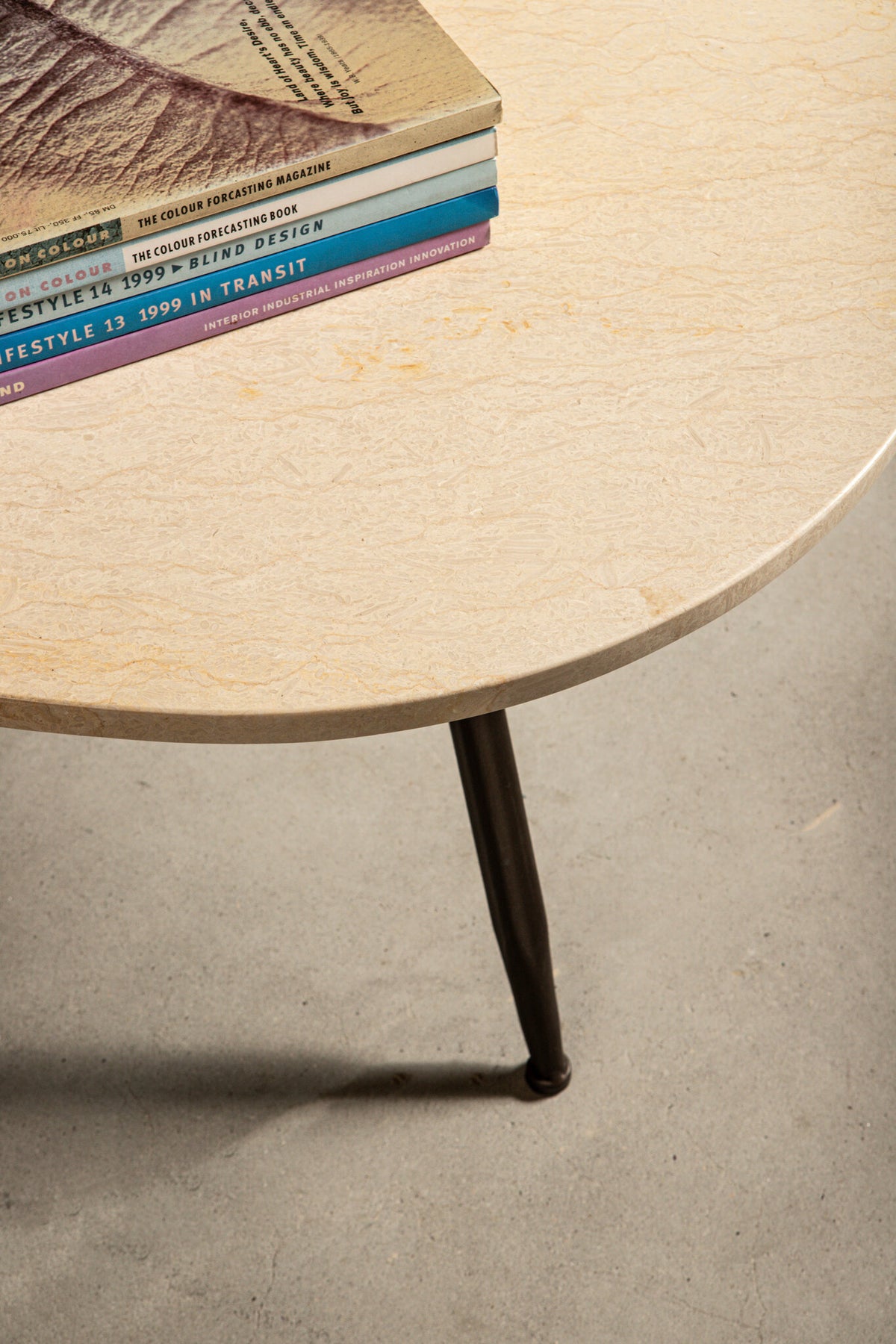 Mesa de centro Veria de mármol beige, juego de 2 PTMD