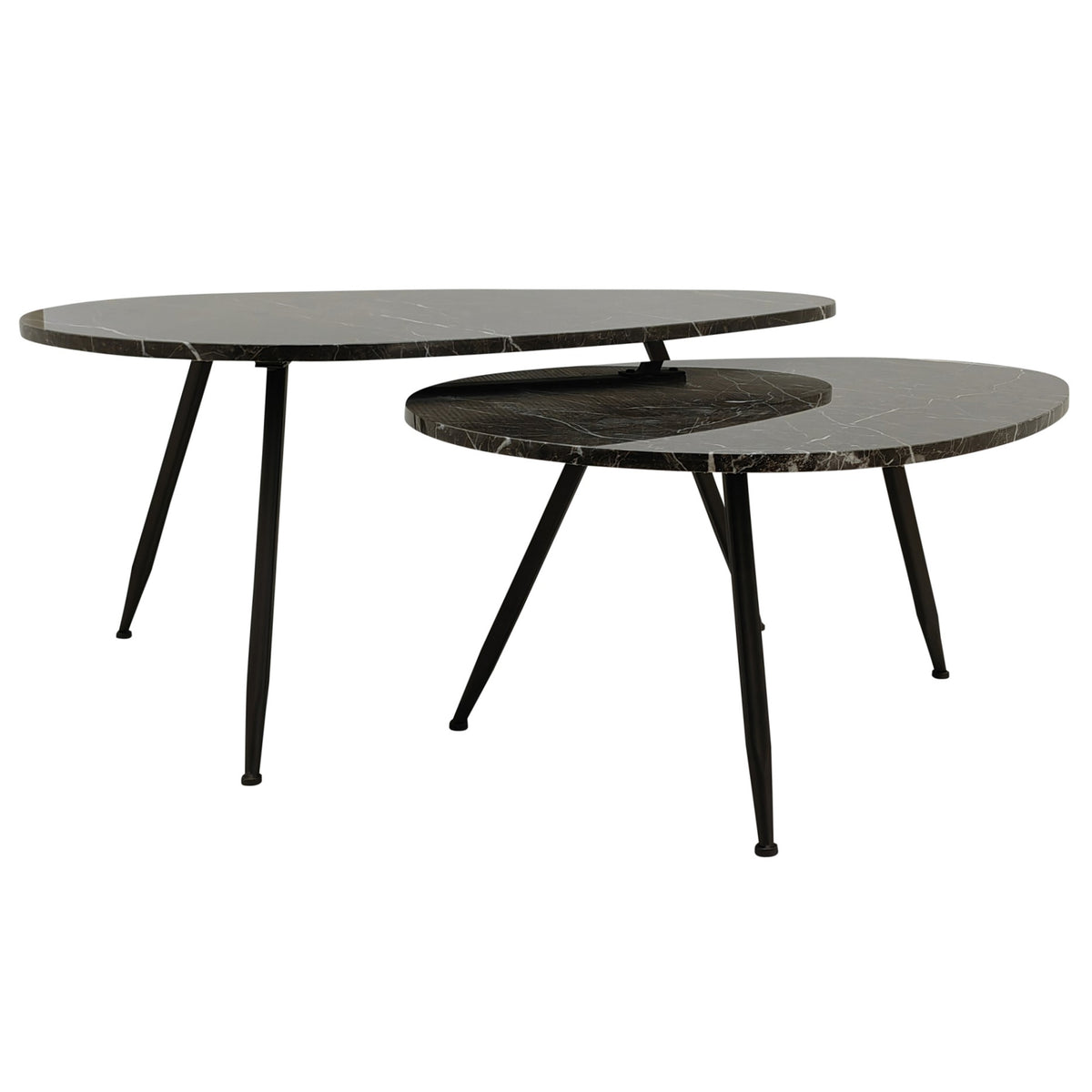 Mesa de centro Veria Mármol Marrón Set de 2 PTMD