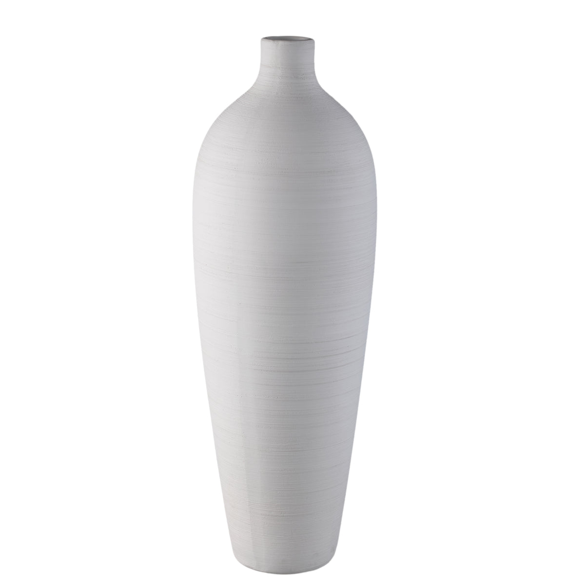 Jarrón botella Cavinn Cerámica Blanco Ø24cm x H70cm PTMD