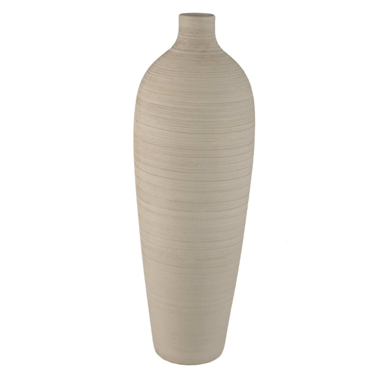 Jarrón botella Cavinn Cerámica Beige Ø24cm x H70cm PTMD