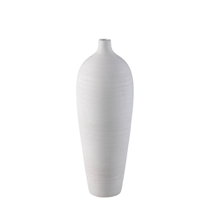 Florero botella Cavinn Cerámica Blanco Ø18cm x H49cm PTMD