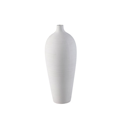 Florero botella Cavinn Cerámica Blanco Ø18cm x H44cm PTMD