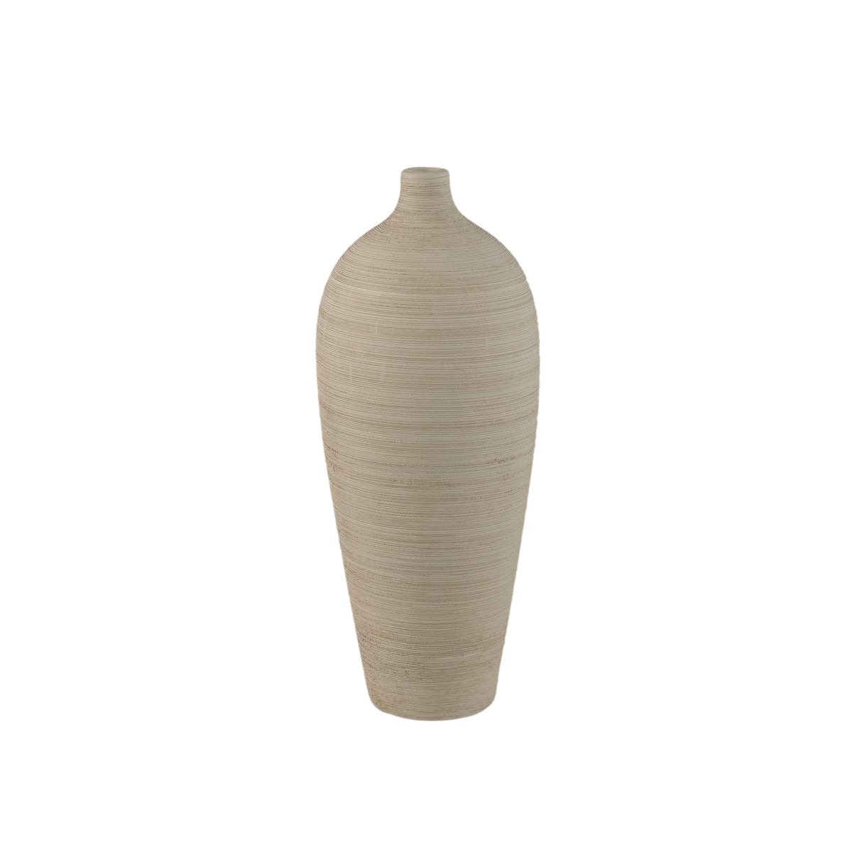 Jarrón botella Cavinn Cerámica Beige Ø18cm x H44cm PTMD