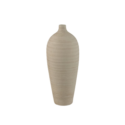 Jarrón botella Cavinn Cerámica Beige Ø18cm x H44cm PTMD
