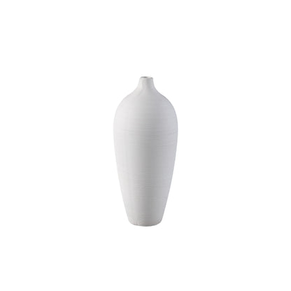 Florero botella Cavinn Cerámica Blanco Ø15cm x H35cm PTMD