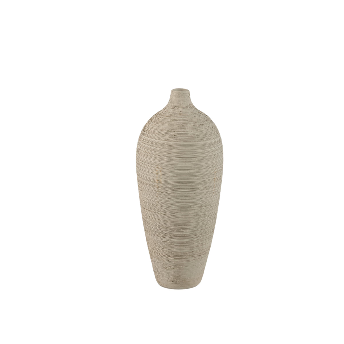 Florero botella Cavinn Cerámica Beige Ø15cm x H35cm PTMD