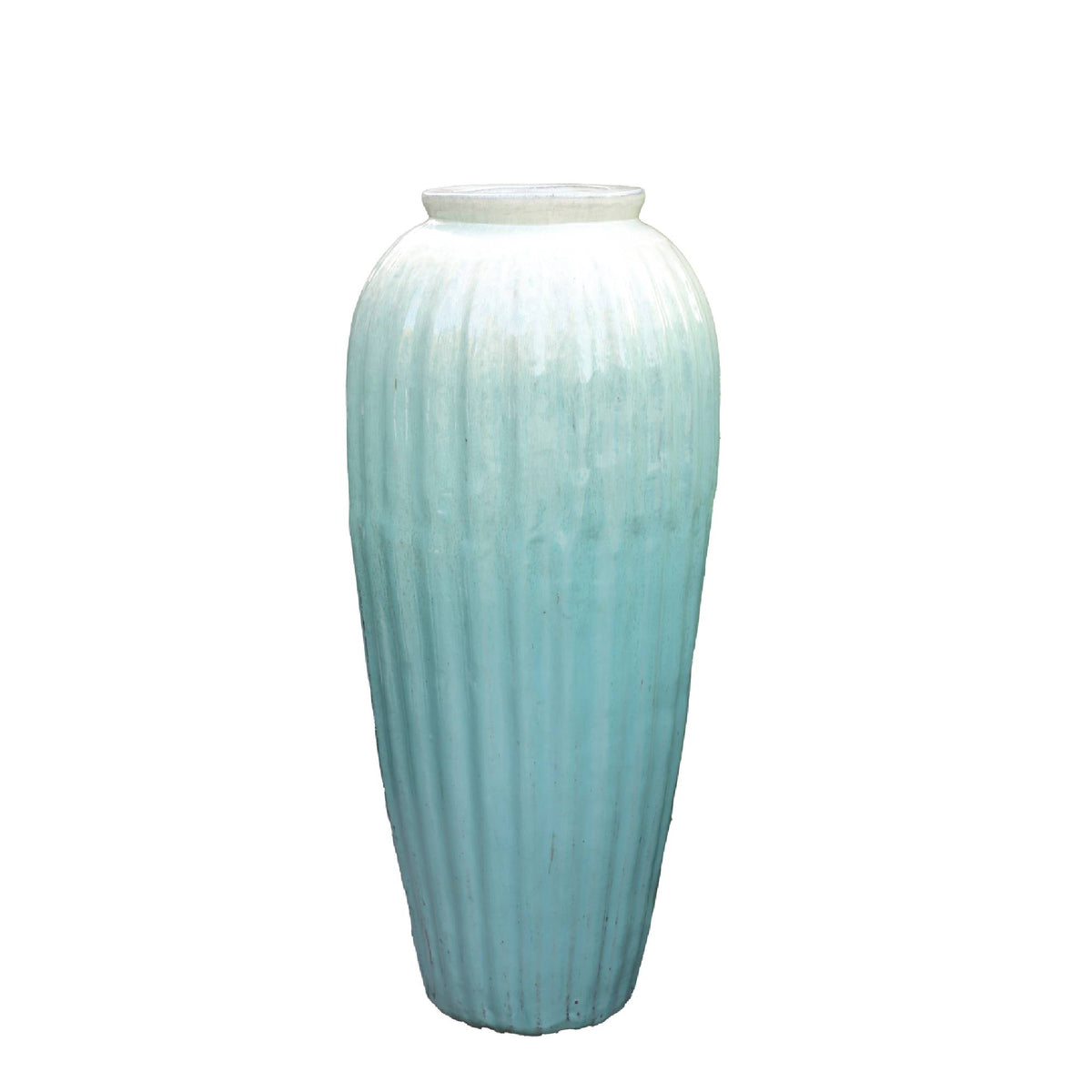 Maceta Mellisa 36x36x89 cm Cerámica Blanca PTMD