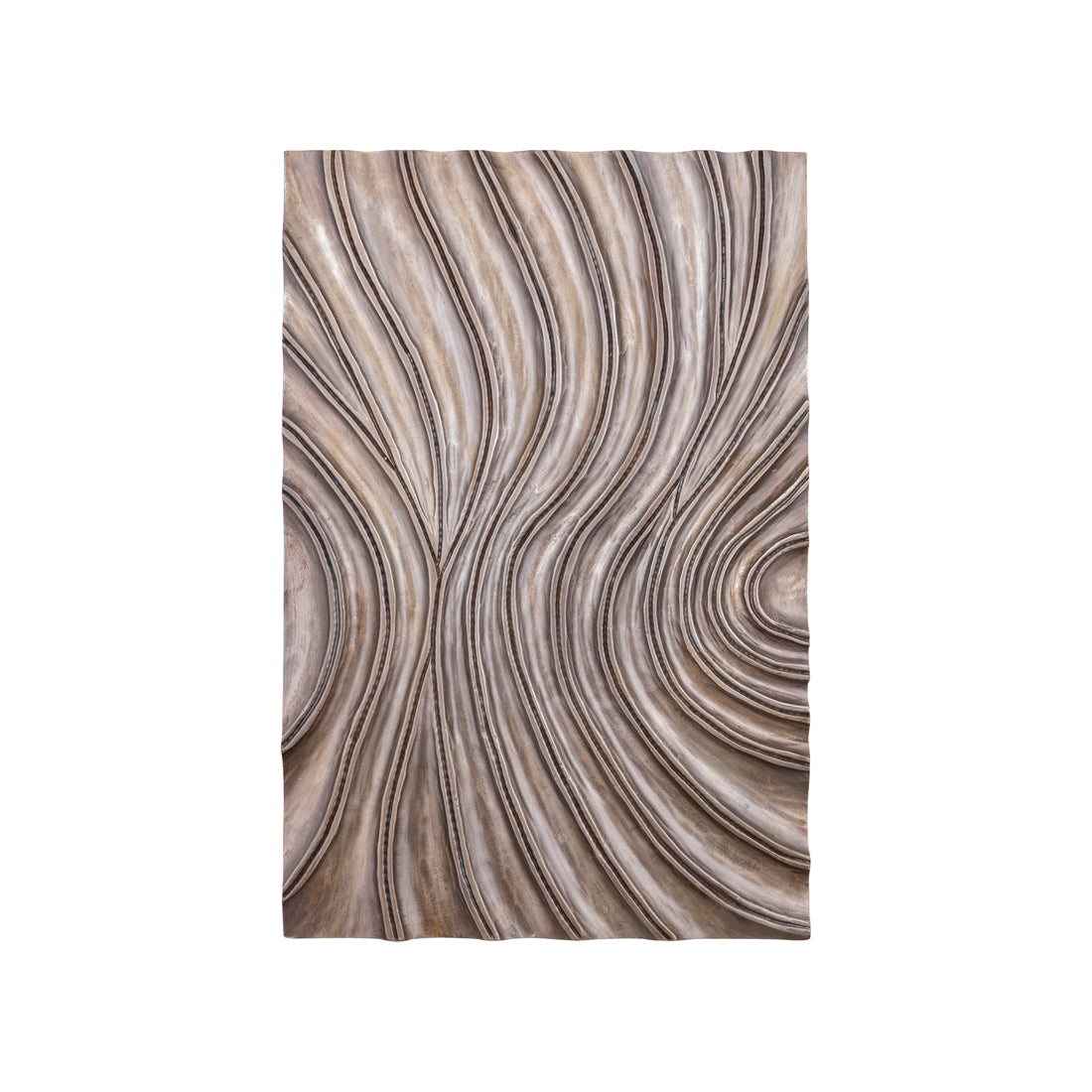 Panel de pared Reddie Wavvy marrón brillante pequeño 60x90 cm PTMD