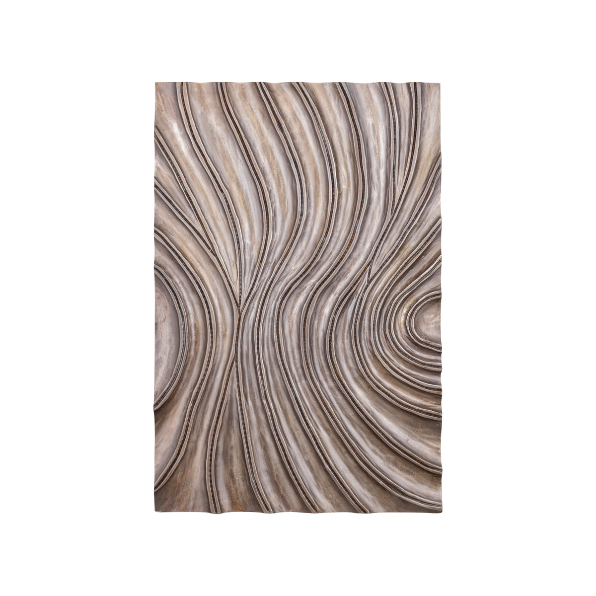 Panel de pared Reddie Wavvy marrón brillante pequeño 60x90 cm PTMD