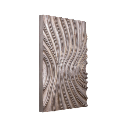 Panel de pared Reddie Wavvy marrón brillante pequeño 60x90 cm PTMD
