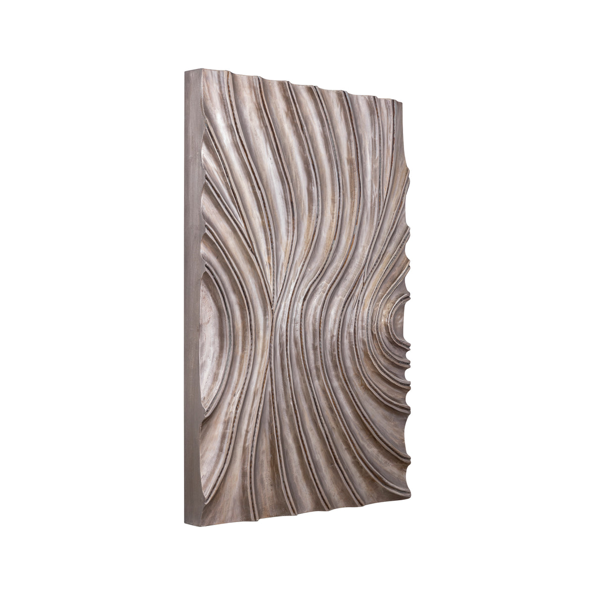 Panel de pared Reddie Wavvy marrón brillante pequeño 60x90 cm PTMD