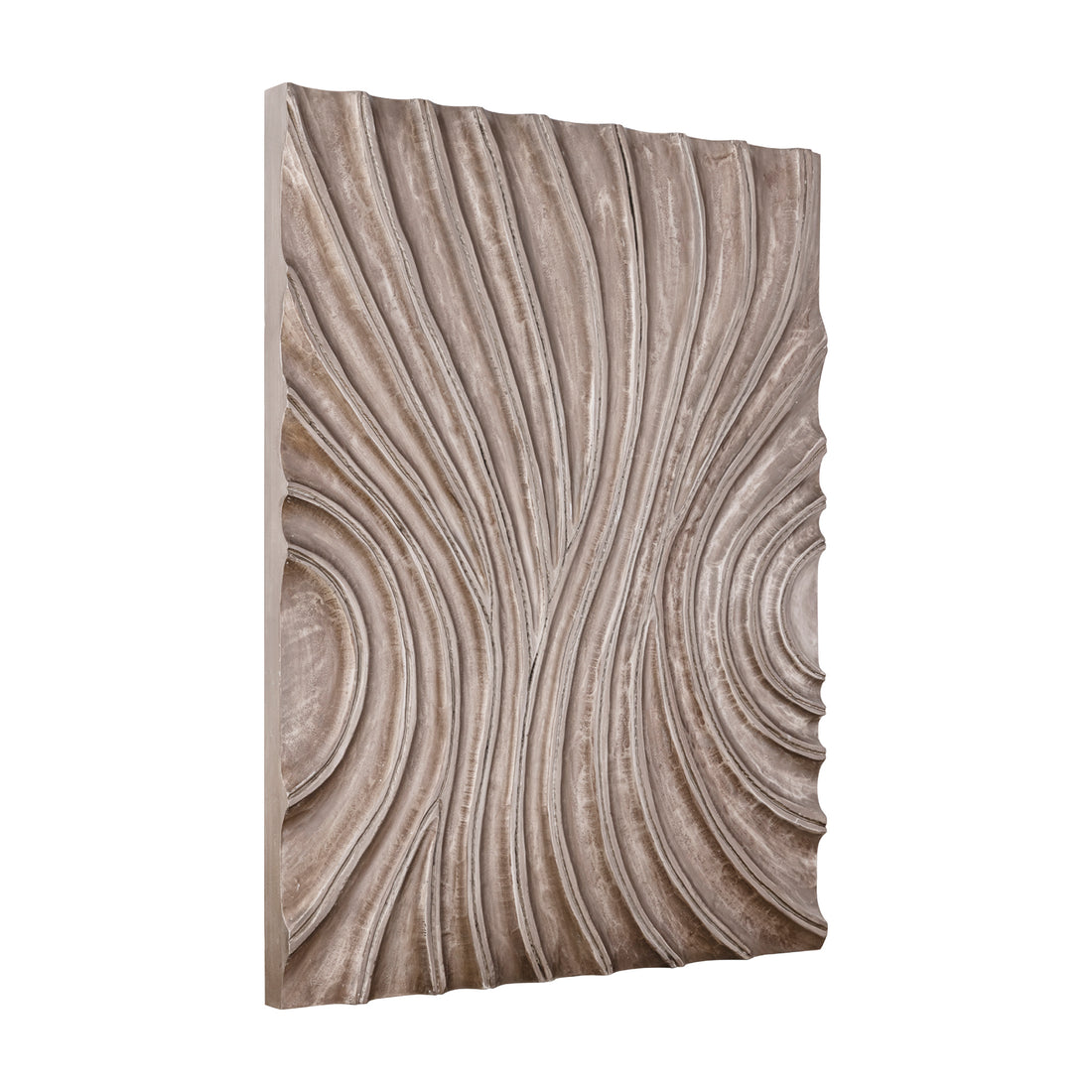 Panel de pared Reddie Wavvy marrón brillante mediano 90x120 cm PTMD