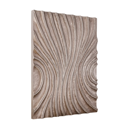 Panel de pared Reddie Wavvy marrón brillante mediano 90x120 cm PTMD