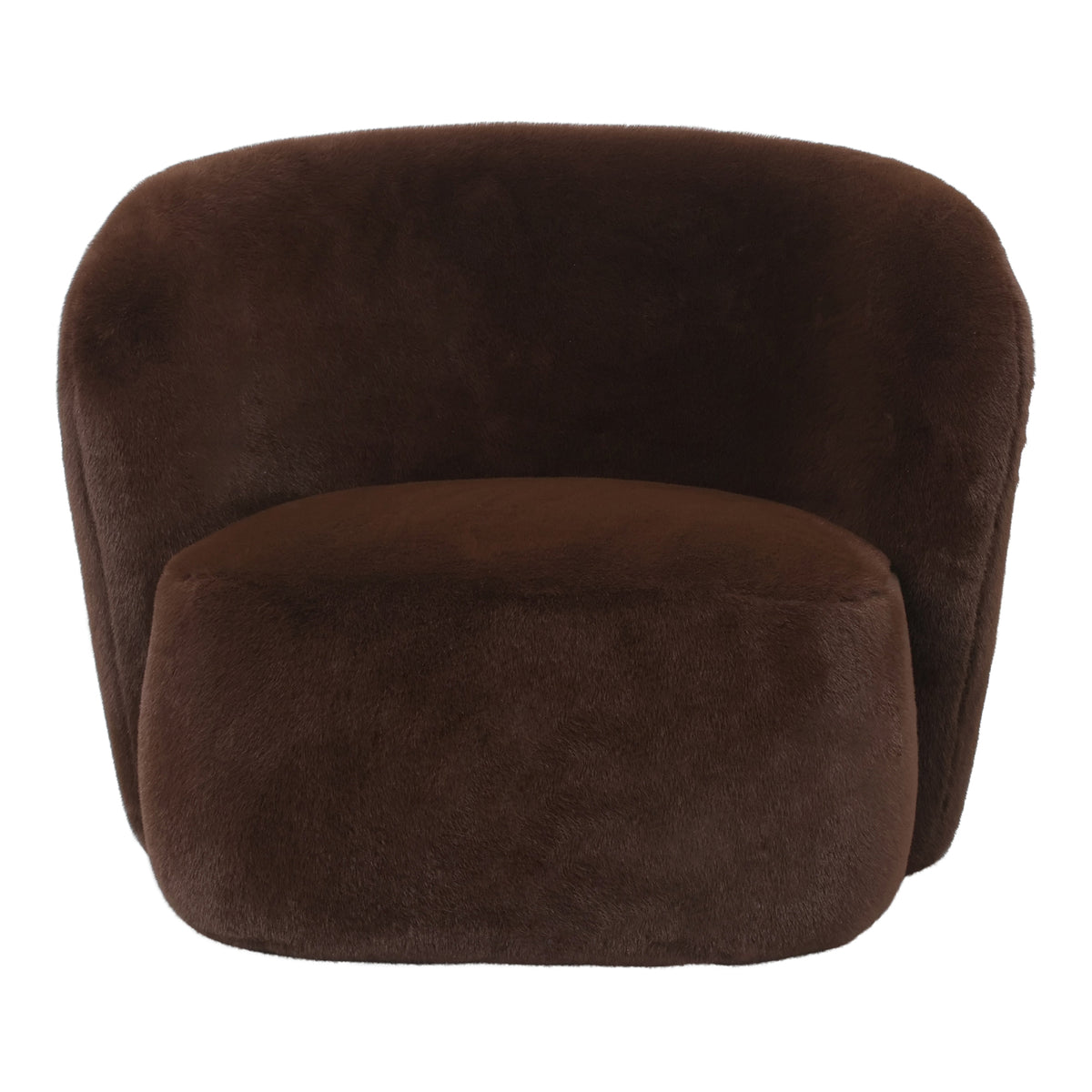Sillón Aphrodite marrón oscuro de piel sintética PTMD