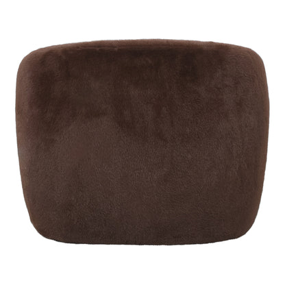 Sillón Aphrodite marrón oscuro de piel sintética PTMD