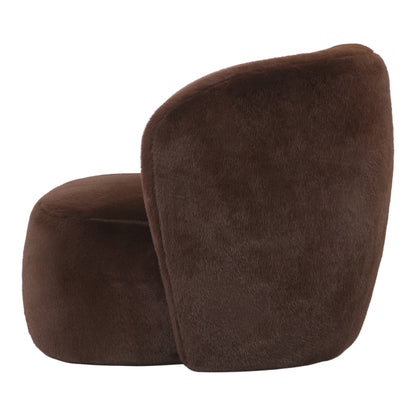 Sillón Aphrodite marrón oscuro de piel sintética PTMD