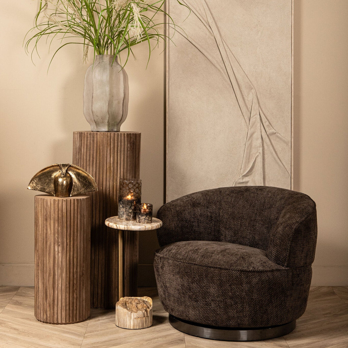 Sillón Filou marrón oscuro Eden 8 PTMD