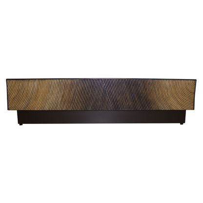 PTMD Casablanca Mesa de centro marrón cuadrada 120x120cm