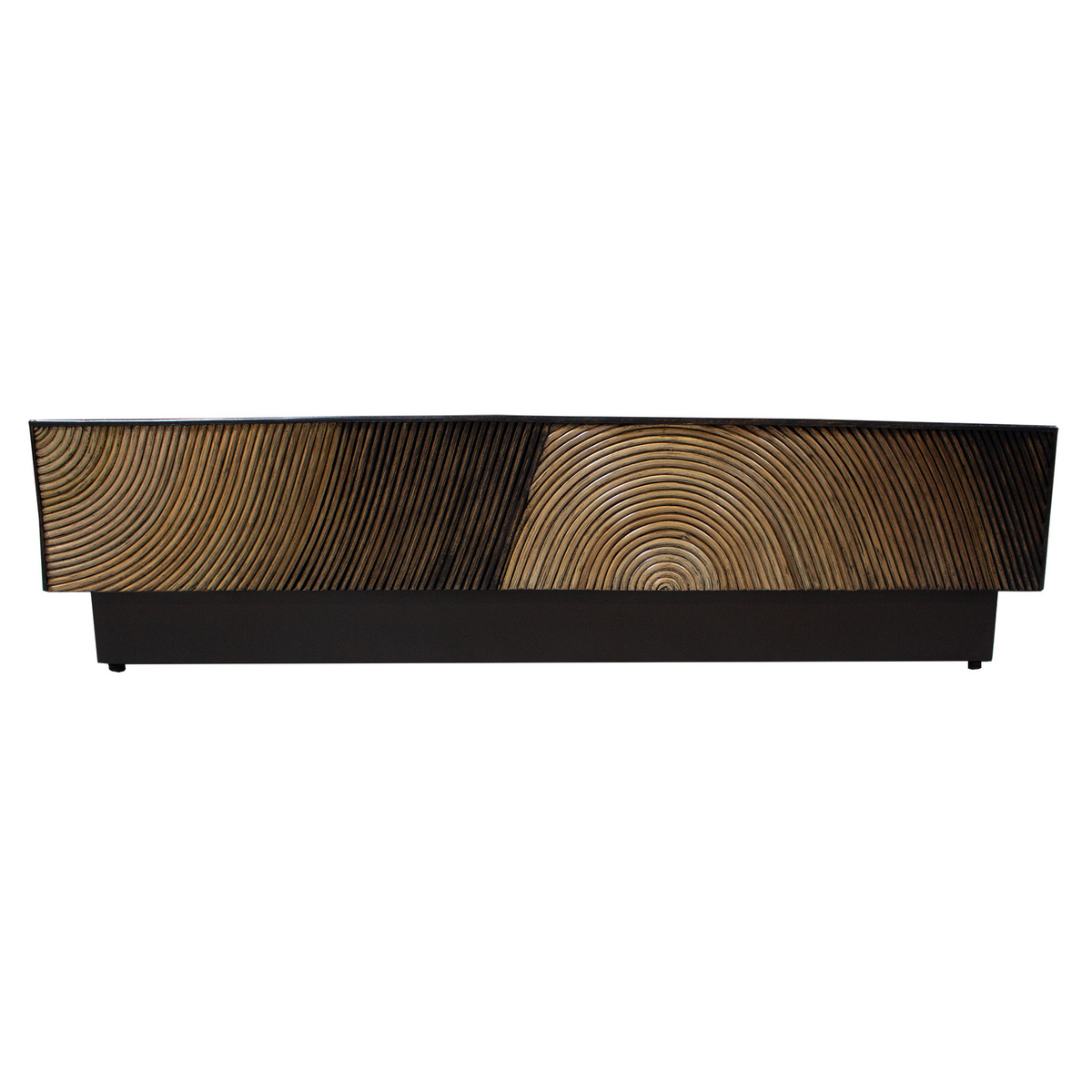 PTMD Casablanca Mesa de centro marrón cuadrada 120x120cm