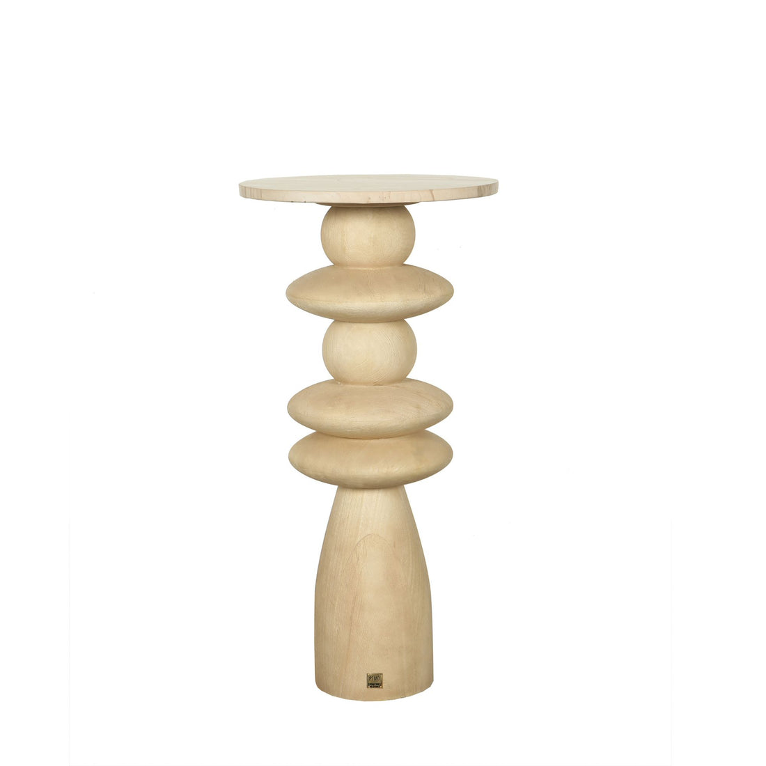 Mesa auxiliar Callain Madera de Mango Natural  Mármol PTMD