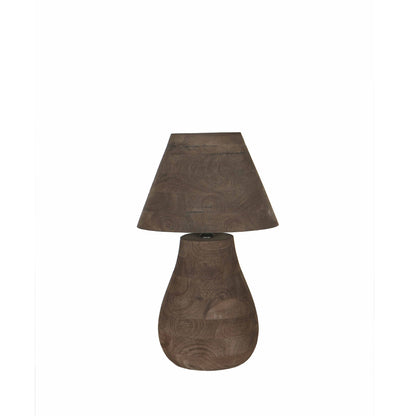 Lámpara de mesa Peake Madera de Mango Marrón Pequeña PTMD