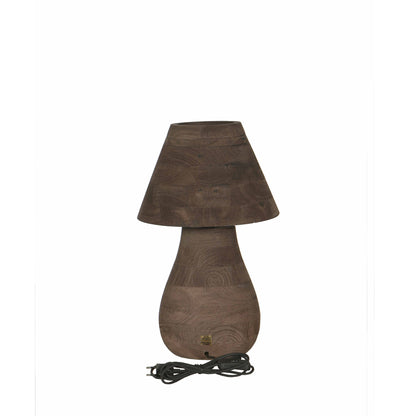 Lámpara de mesa Peake Madera de Mango Marrón Pequeña PTMD