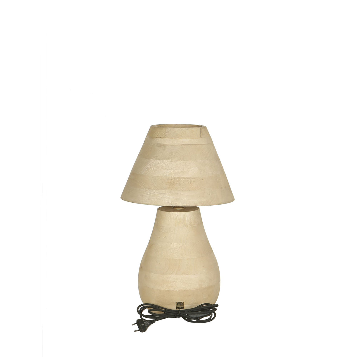 Lámpara de mesa Peake Madera de mango natural Pequeña PTMD
