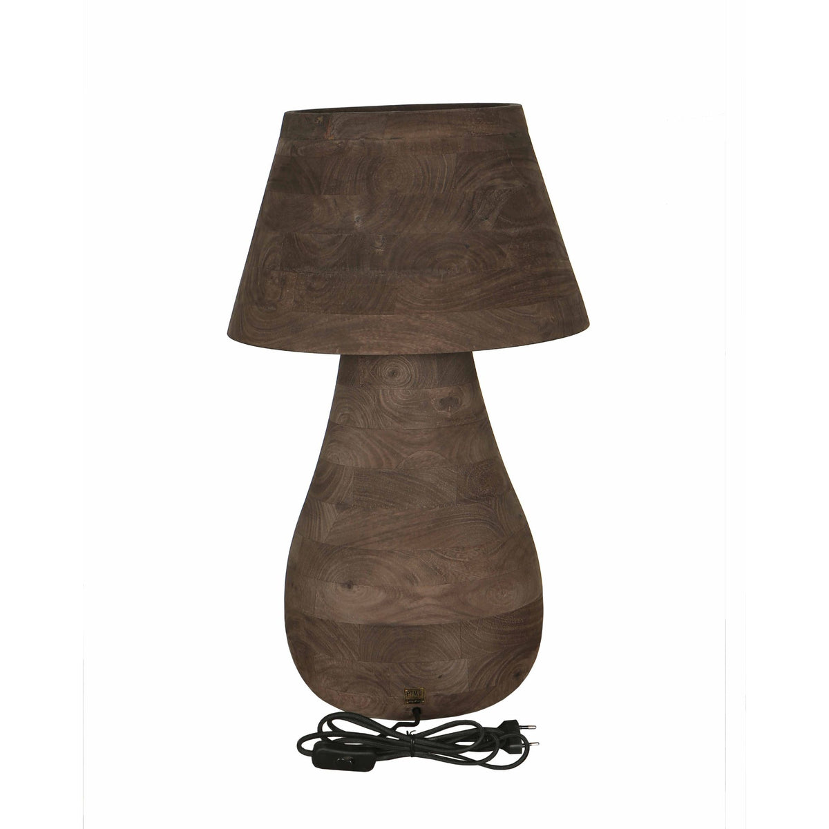 Lámpara de mesa Peake Madera de Mango Marrón Grande PTMD