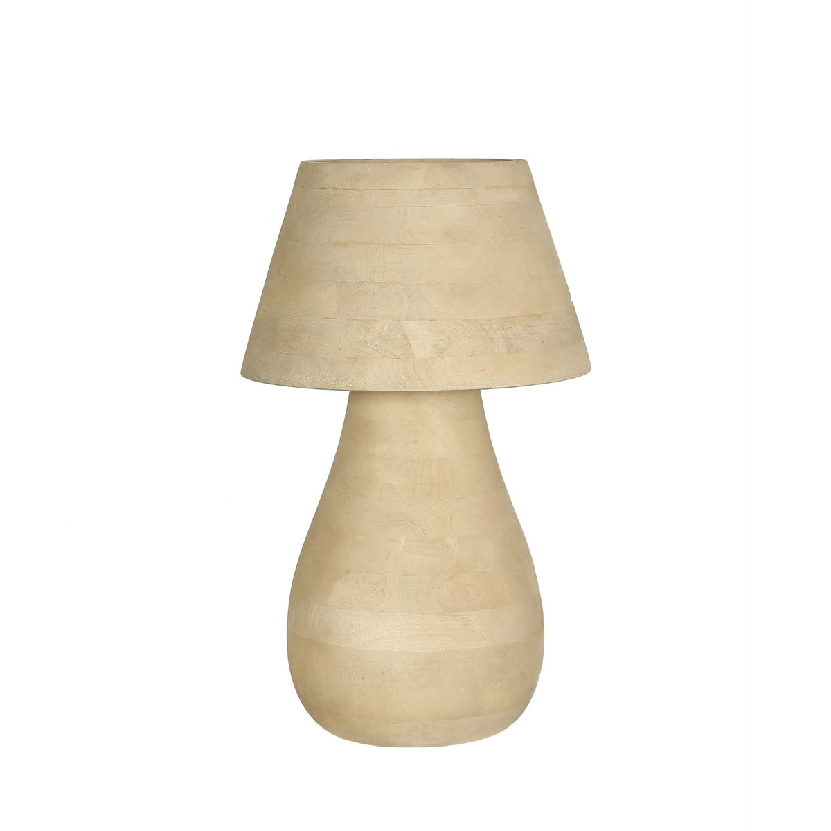 Lámpara de mesa Peake Madera de mango natural Grande PTMD
