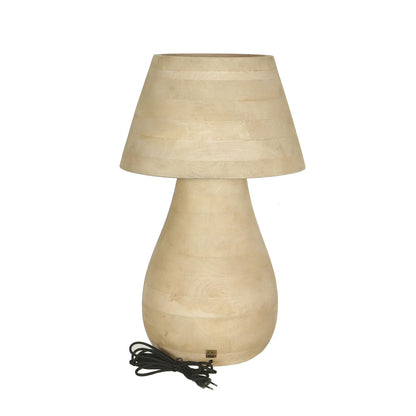 Lámpara de mesa Peake Madera de mango natural Grande PTMD