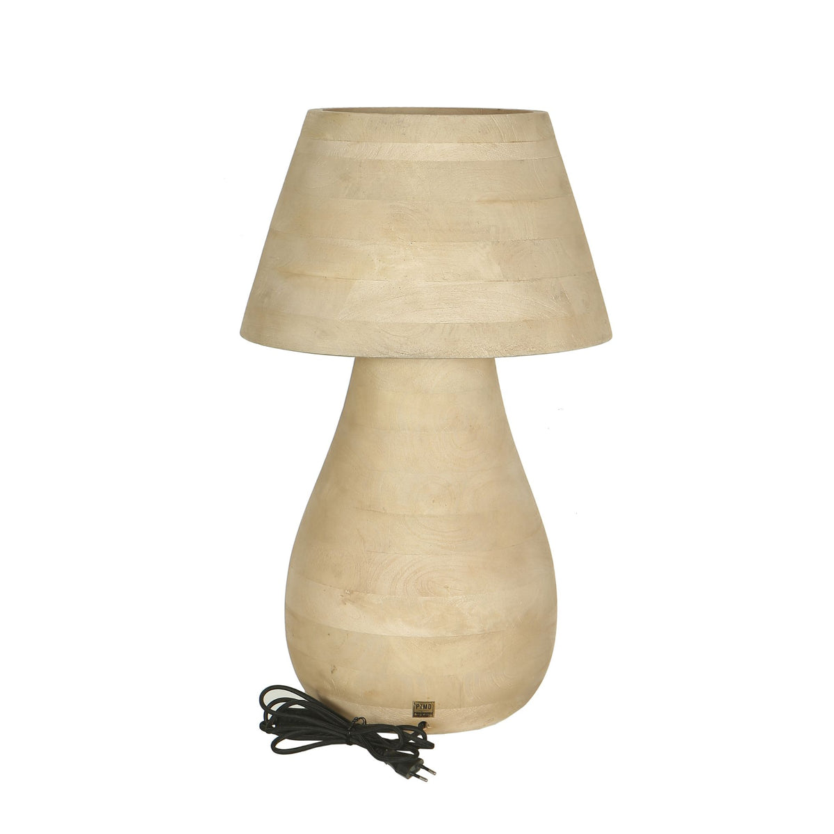 Lámpara de mesa Peake Madera de mango natural Grande PTMD
