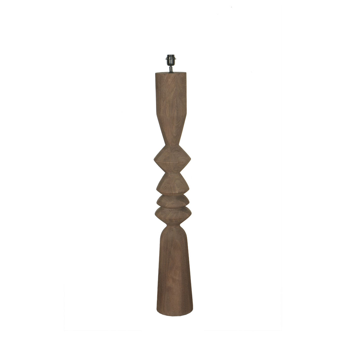 Lámpara de pie Elaine Madera Mango Marrón Base Redonda H130cm PTMD