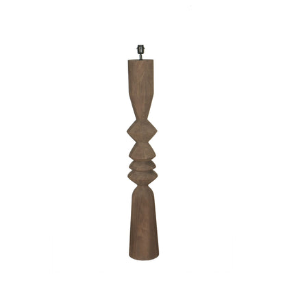 Lámpara de pie Elaine Madera Mango Marrón Base Redonda H130cm PTMD